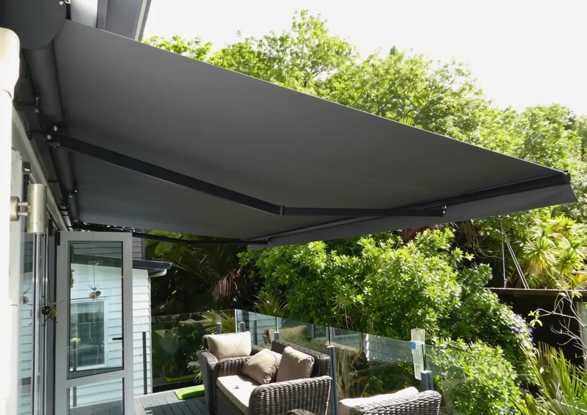 Grey Ellipse retractable awning