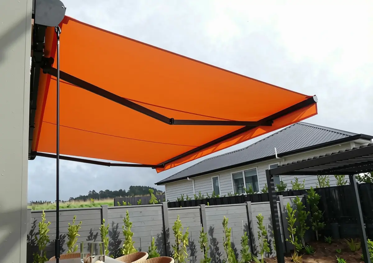 Orange Ellipse retractable awning